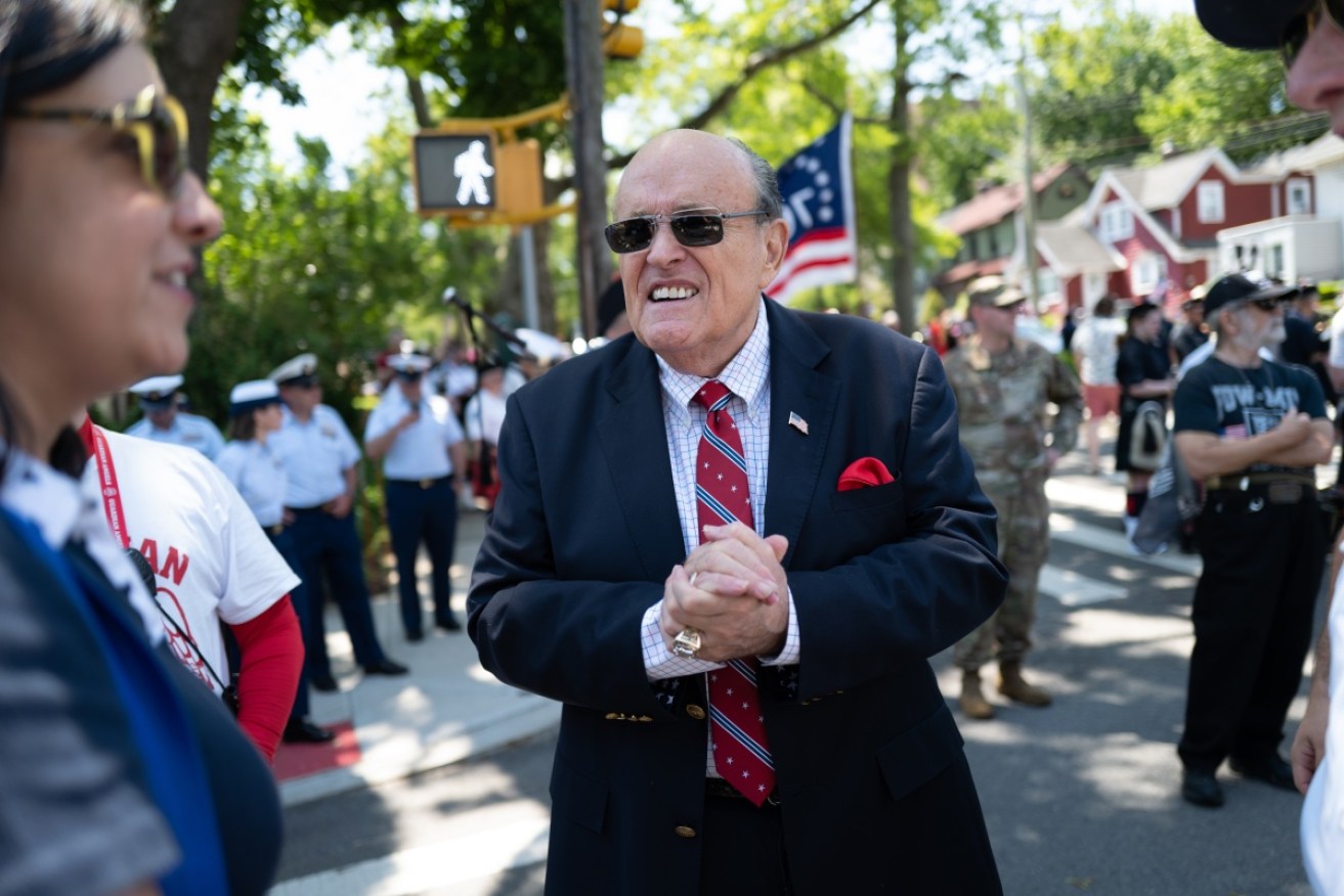 Rudy Giuliani out and about on New York's State Island back in May.