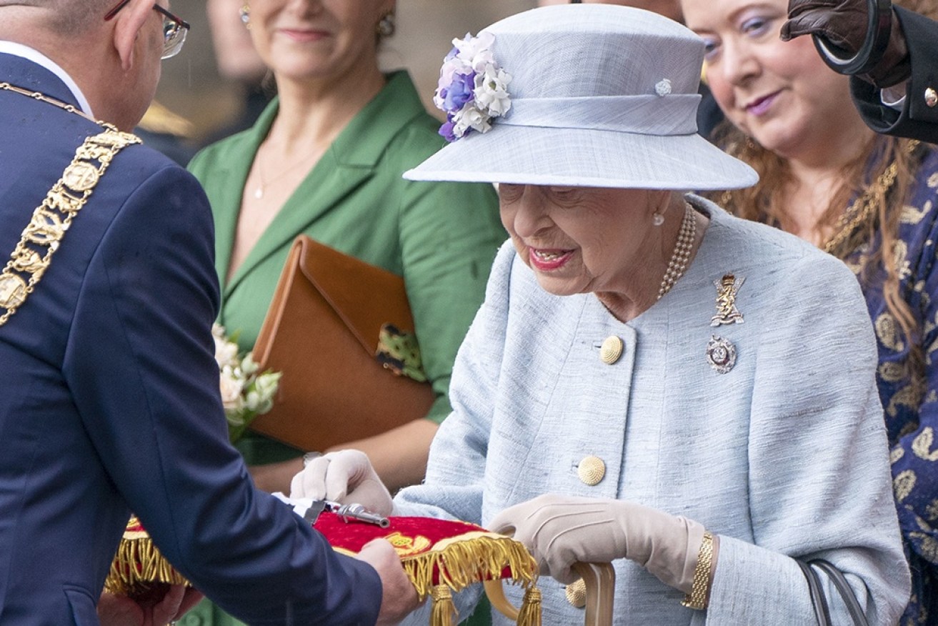 The Queen takes part in the Ceremony of the Keys at the Palace of Holyroodhouse in Edinburgh.