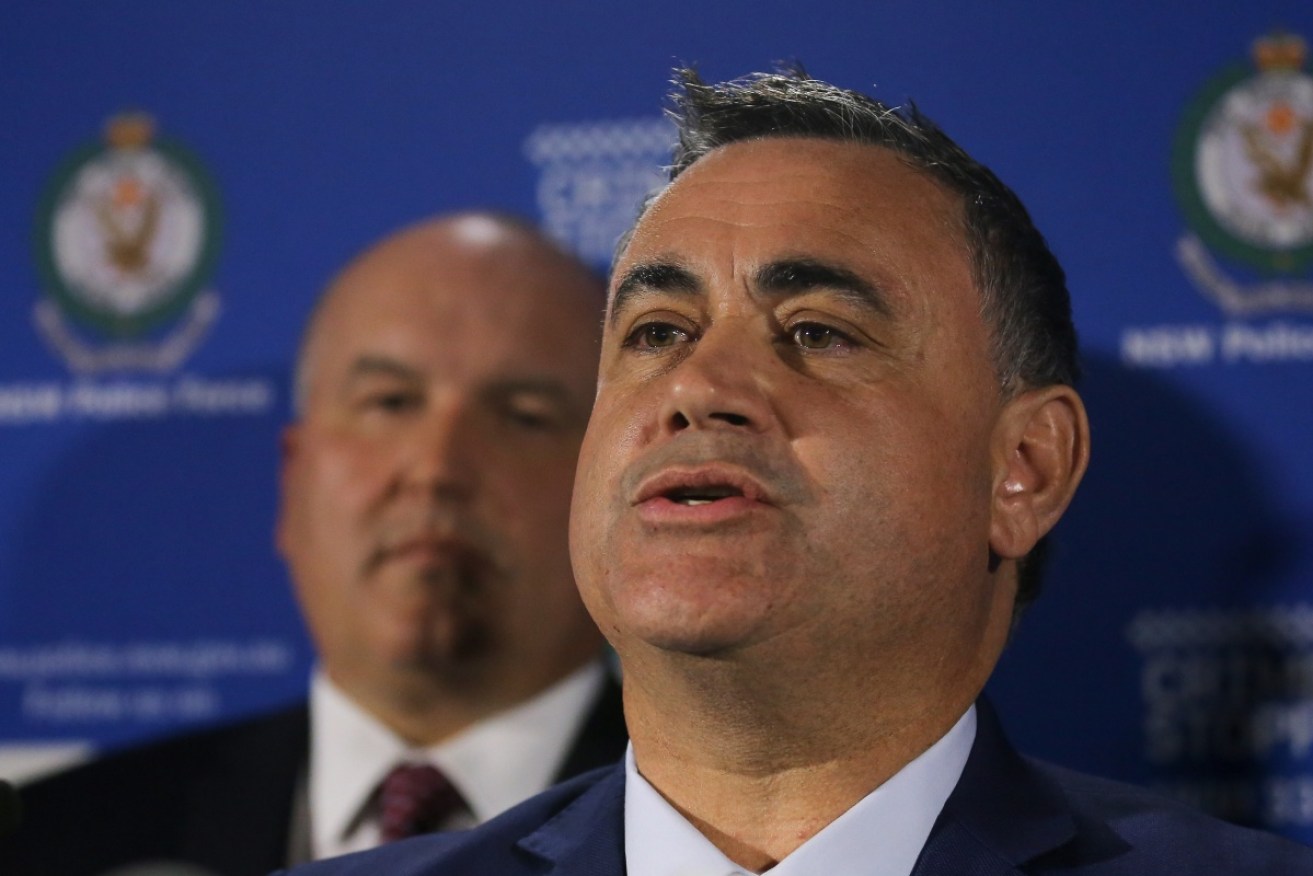Former NSW deputy premier John Barilaro  has been accused of setting himself up with a plum NYC job. <i>Photo: AAP</i>