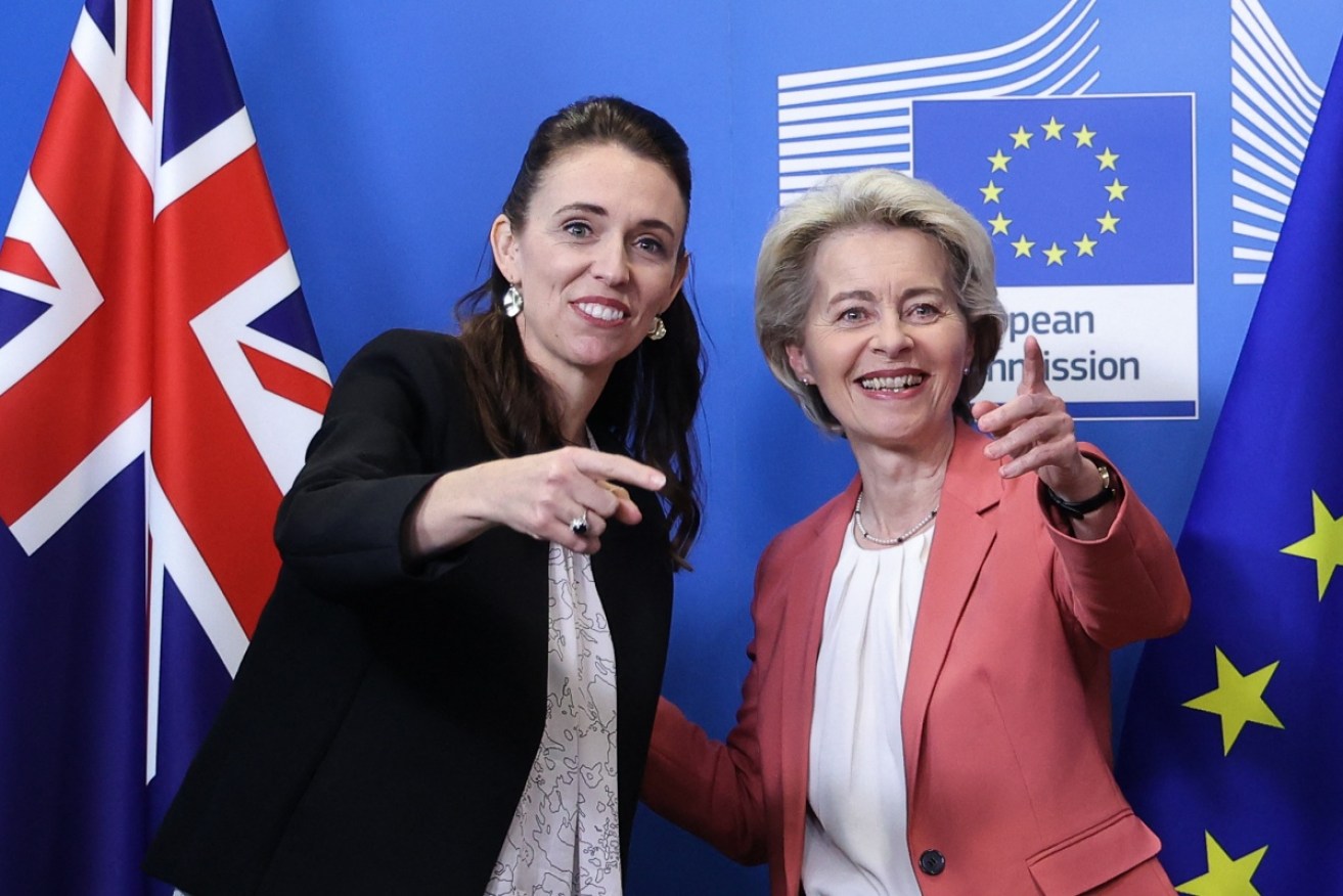 European Commission President Ursula von der Leyen met NZ Prime Minister Jacinda Ardern in Brussels.