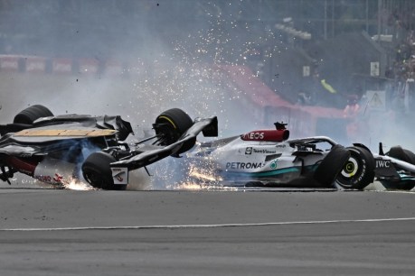 F1’s Zhou survives horror British GP crash