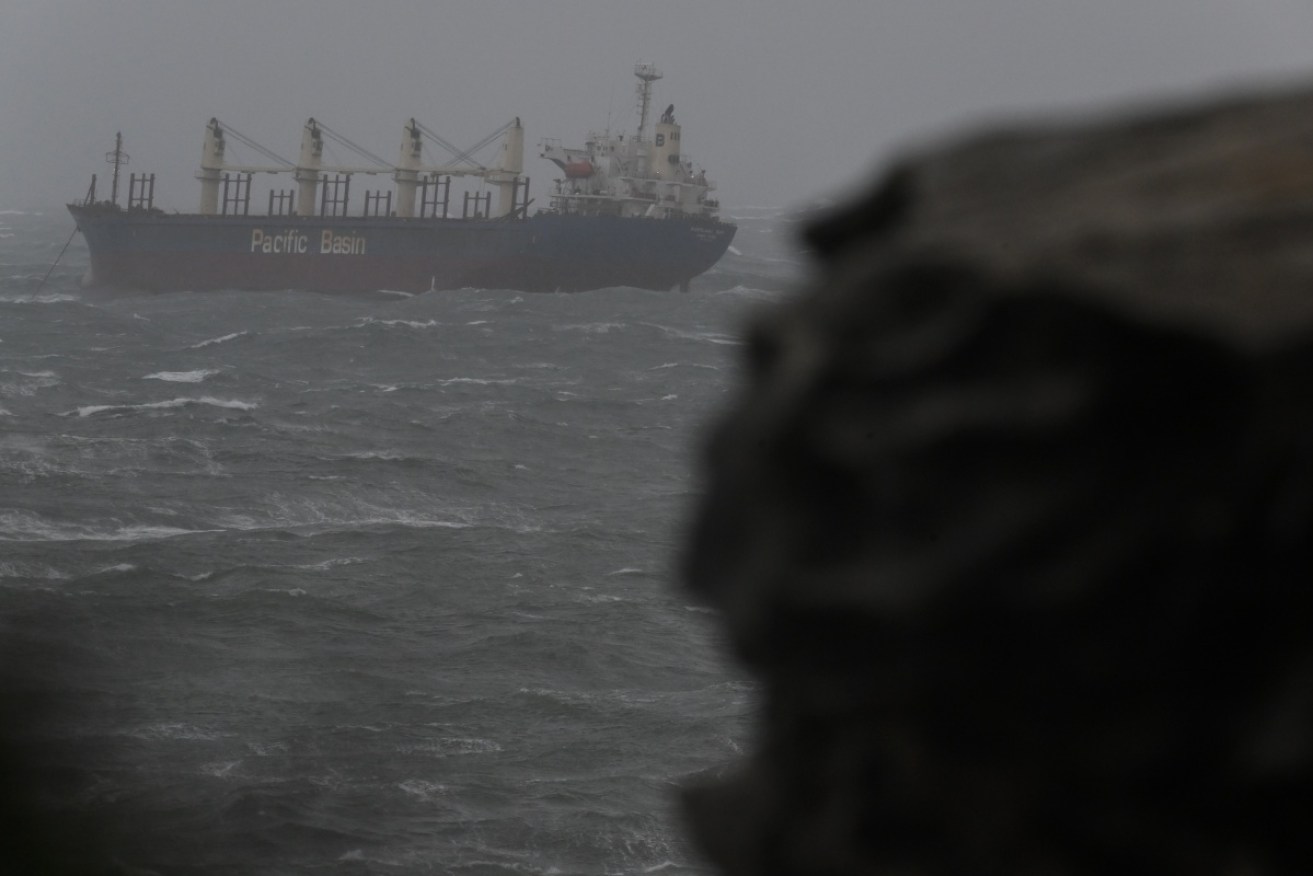 The Portland Bay remains double anchored about 1.2 nautical miles off Port Botany.