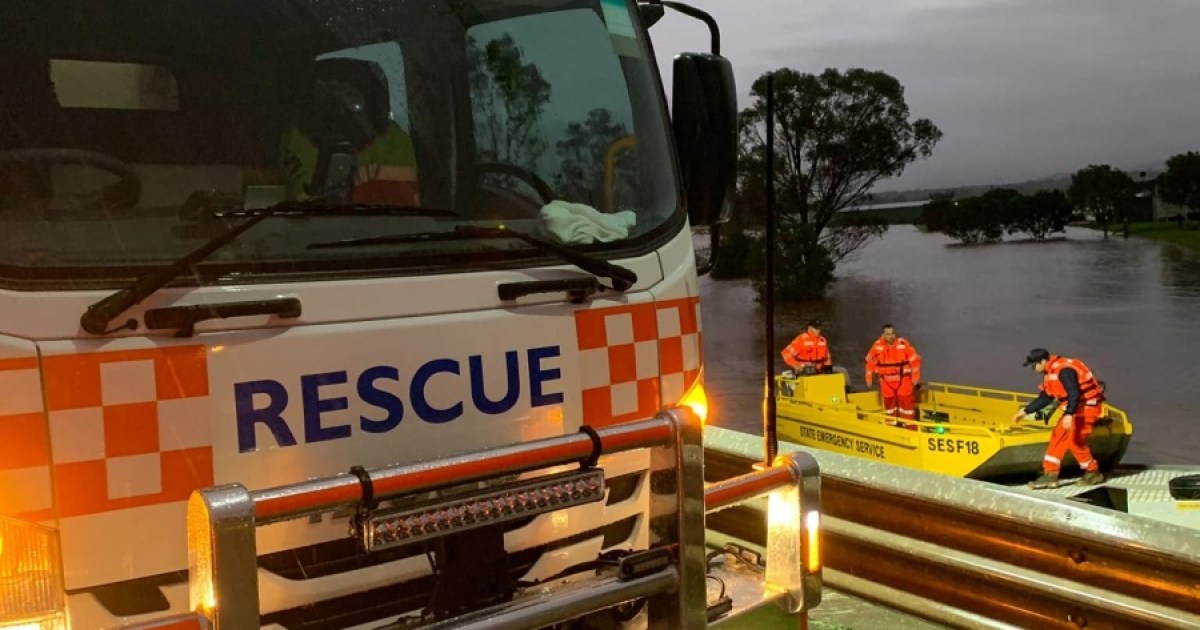 Lifesavers help rescue baby in NSW floods