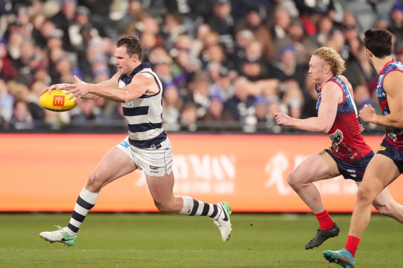 Patrick Dangerfield had 31 disposals in Geelong's 28-point win over Melbourne. 