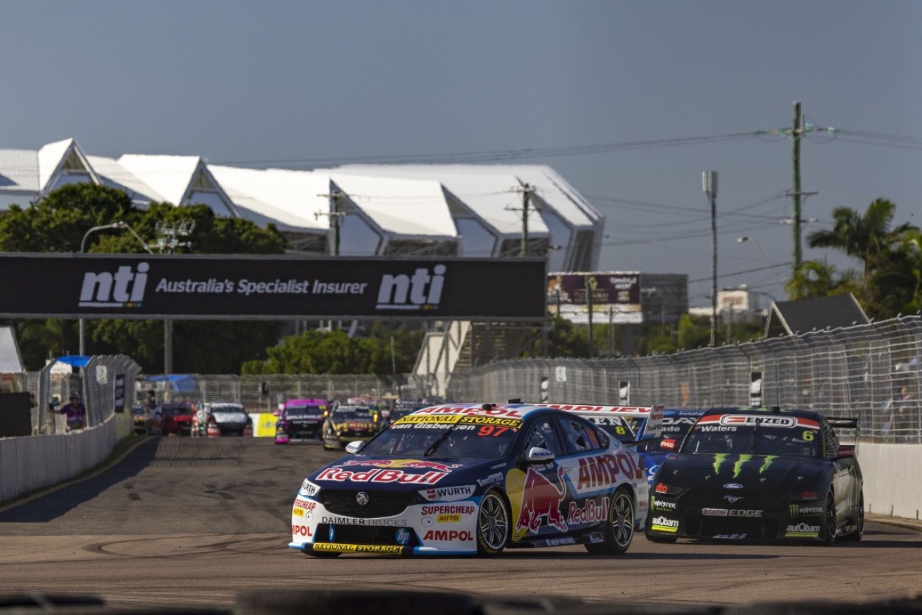 Reigning champion Shane van Gisbergen has claimed back-to-back Supercars win in Townsville.