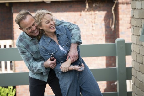 Kylie reunites in Ramsay St with Jason Donovan