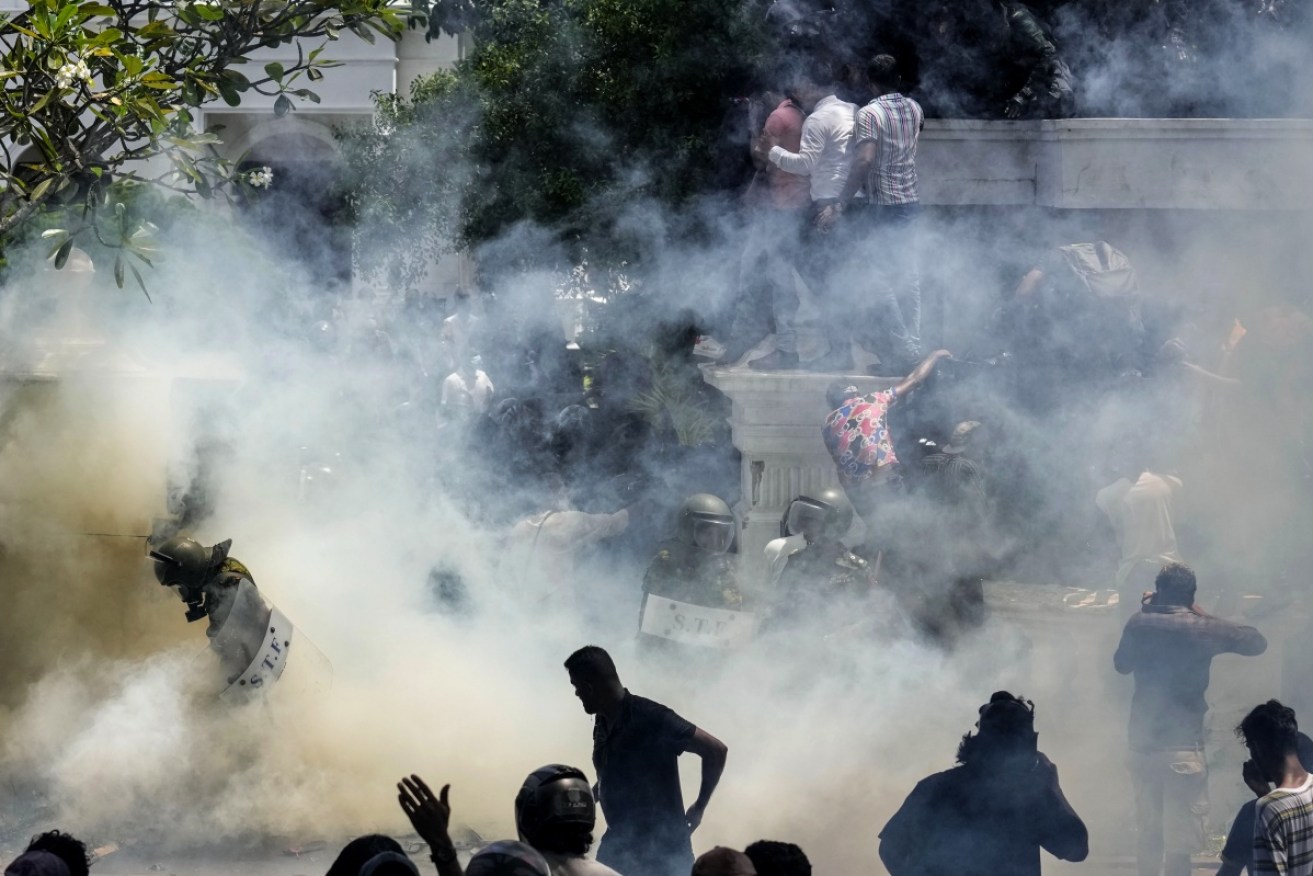 Protests against Sri Lanka's government have simmered for months in the capital Colombo.