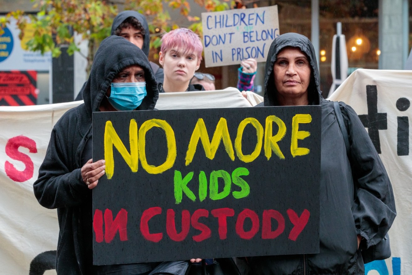 Protesters have long been demanding an end to children as young as 14 being locked down for days on end. <i>Photo: AAP</i>