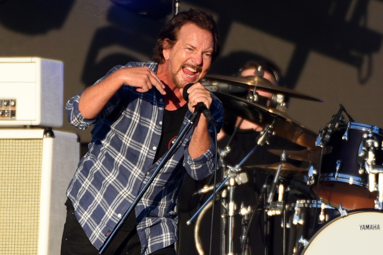 Eddie Vedder performs with Pearl Jam in London earlier in July.