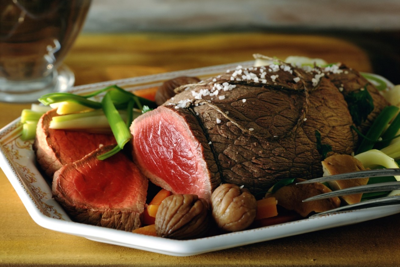 Rare is okay, raw is not. Use a meat thermometer to ensure you're roast is safely cooked. 
