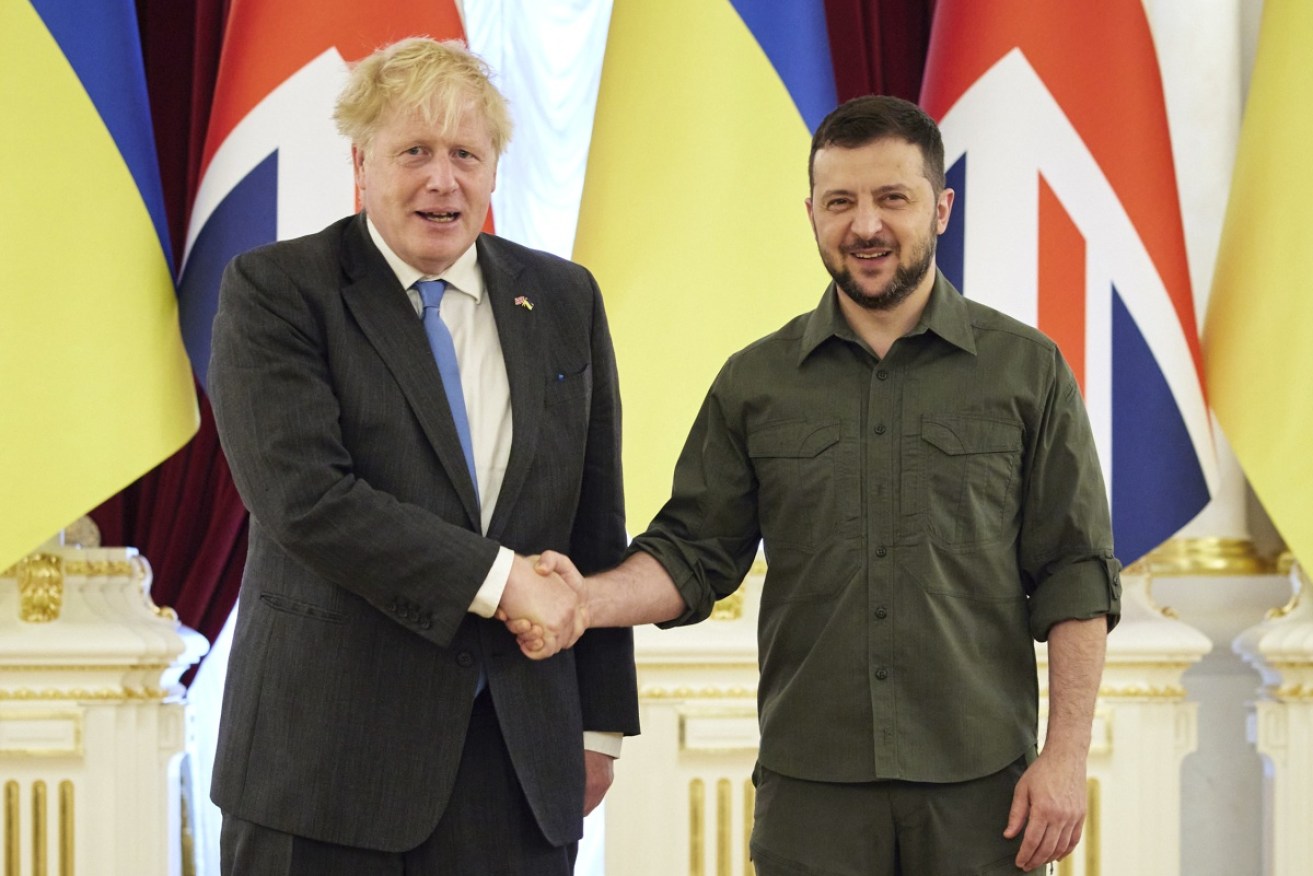 Outgoing British PM Boris Johnson has been a staunch ally of Ukraine's Volodymyr Zelensky.