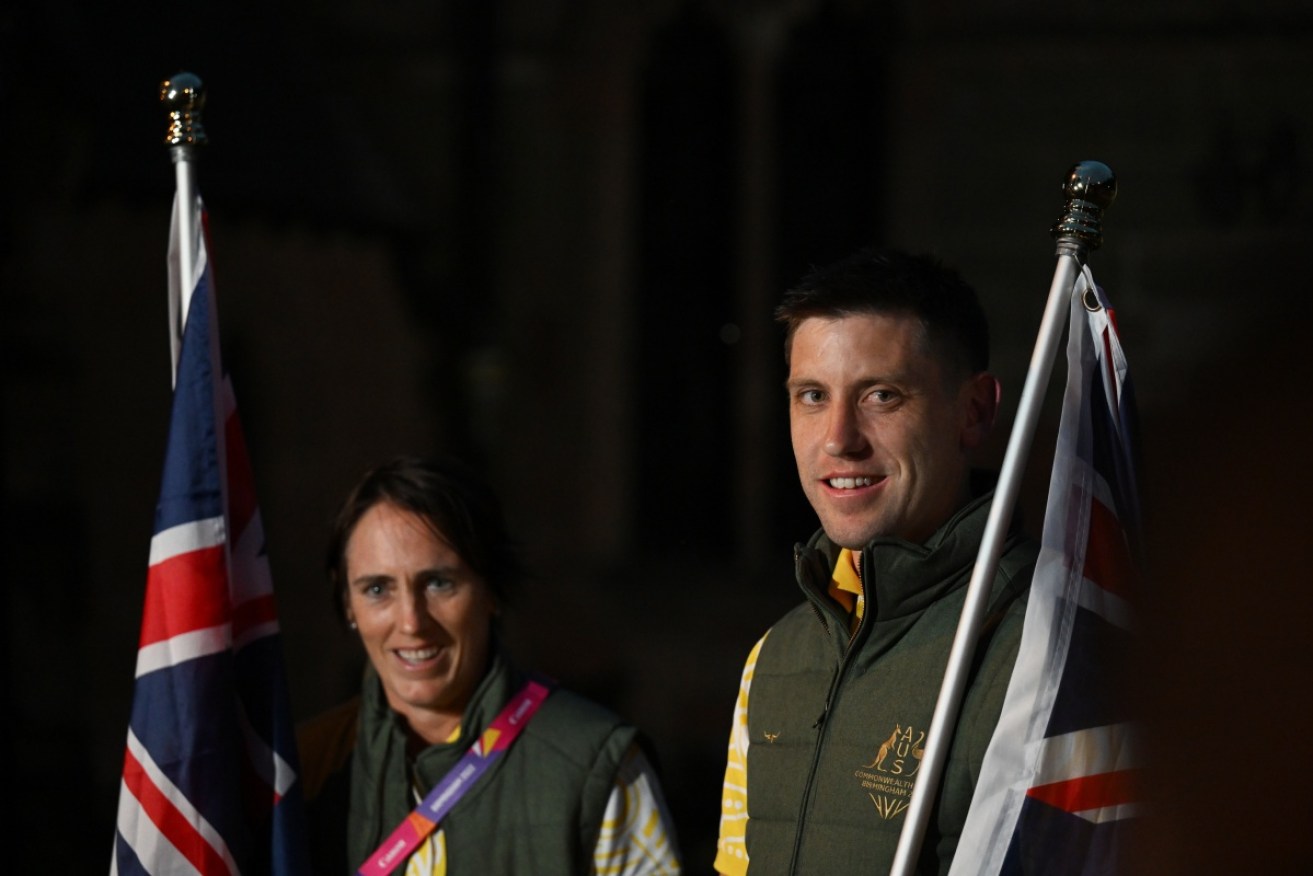 Eddie Ockenden and Rachael Grinham have been named flagbearers for the Australian team in Birmingham.