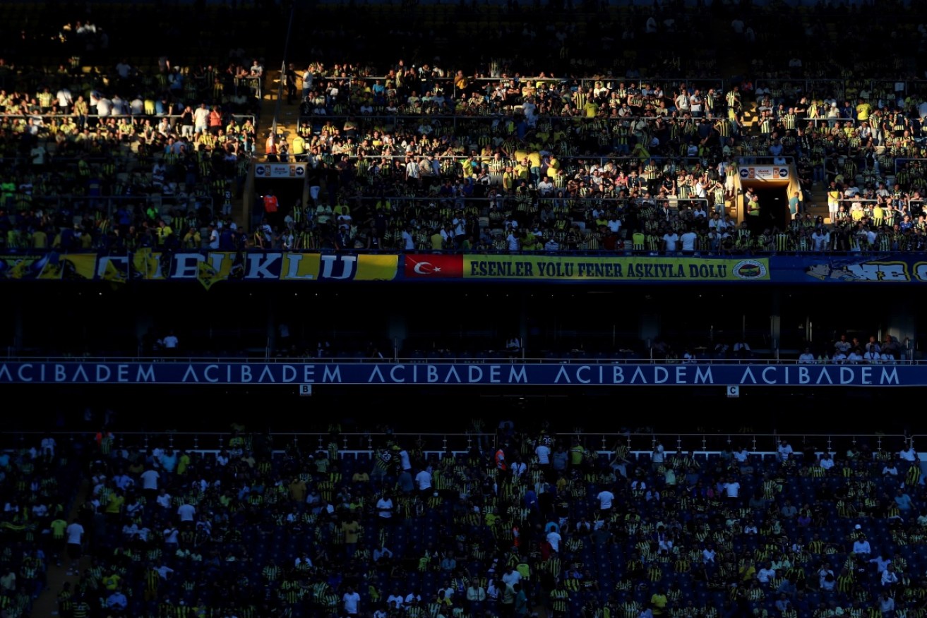Some Fenerbahce fans chanted Vladimir Putin's name during the match against Dynamo Kiev.