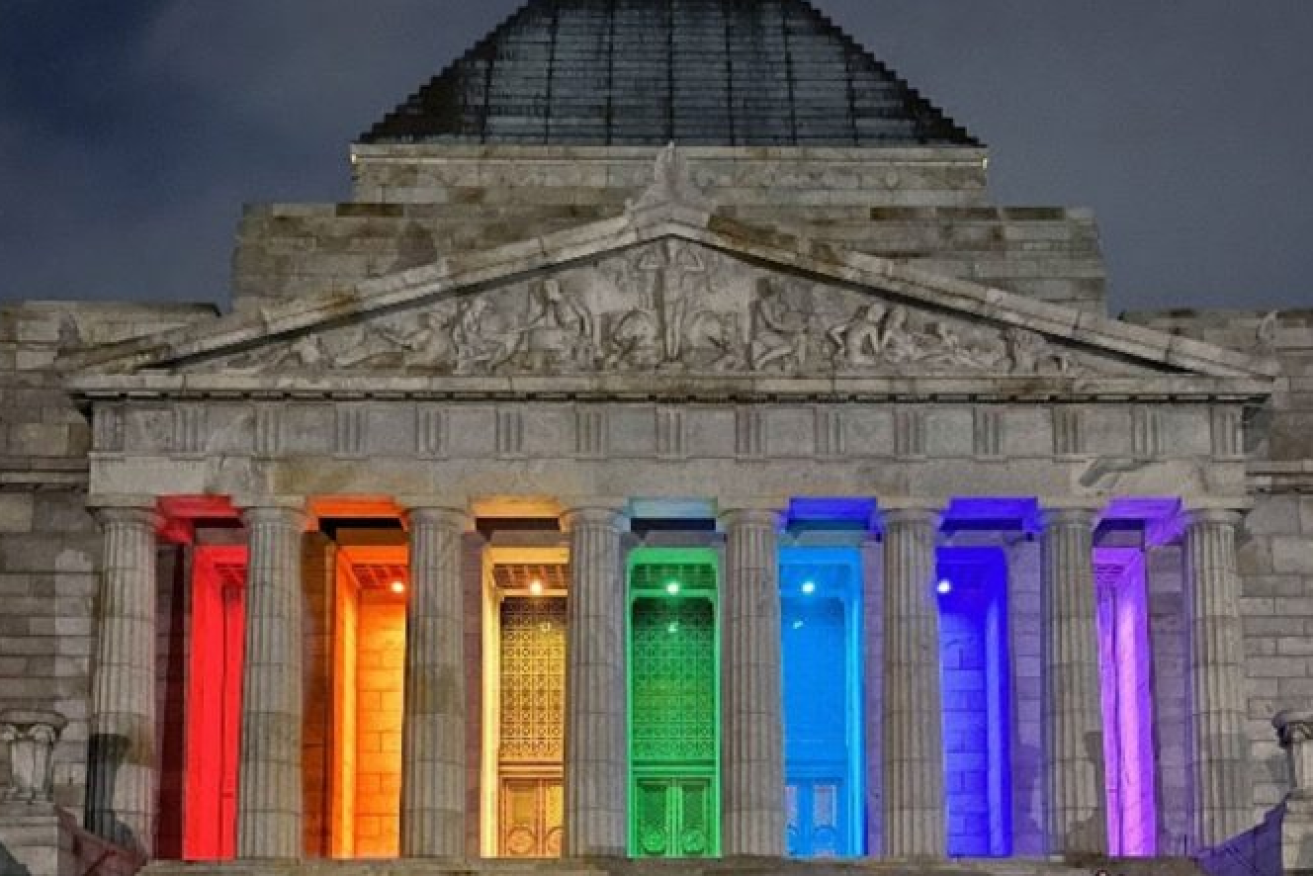 Melbourne's Shrine of Remembrance as it would have looked if the tribute had gone ahead as planned. <i>Photo: Shrine</i>
