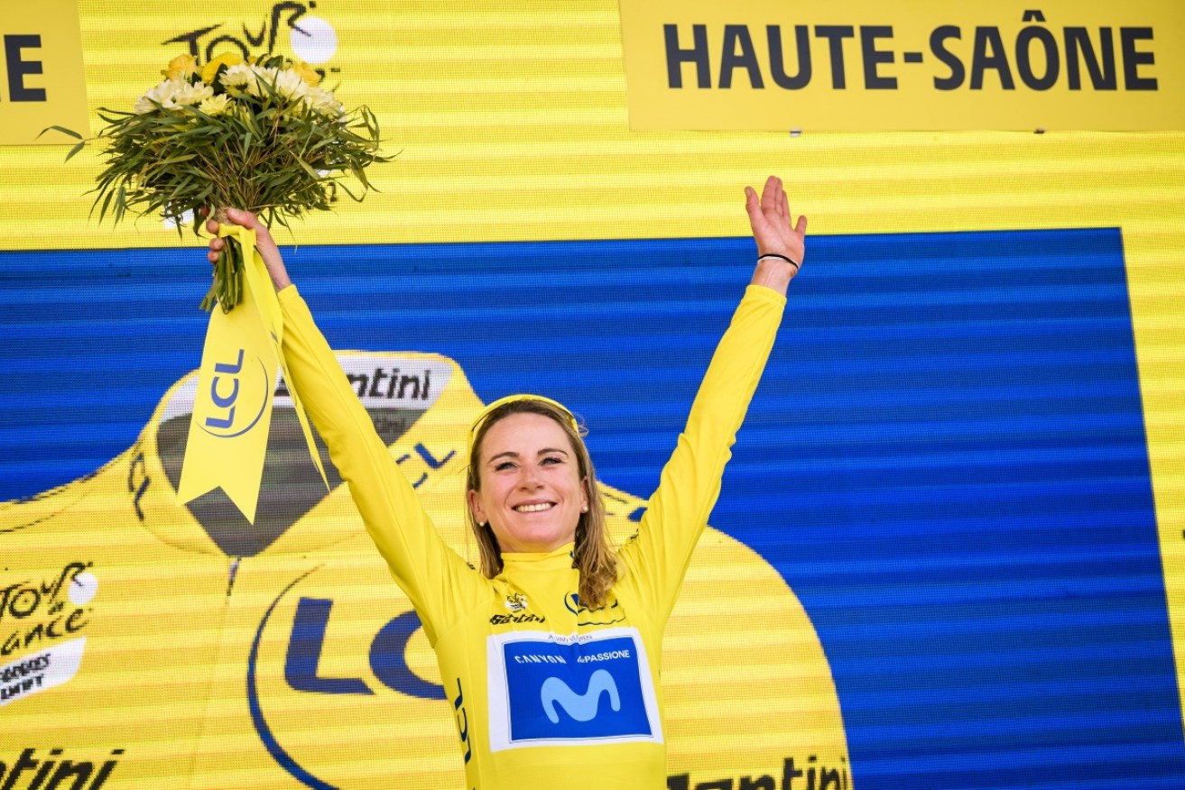 Annemiek van Vleuten, of team Movistar, won the inaugural Tour de France Femmes. 
