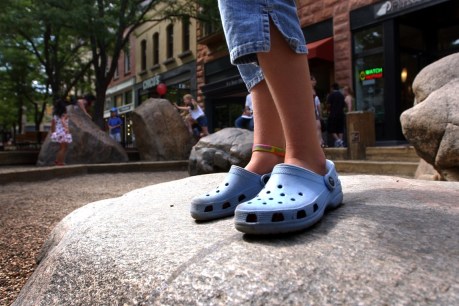 To accessorise Crocs try a clown’s big red nose