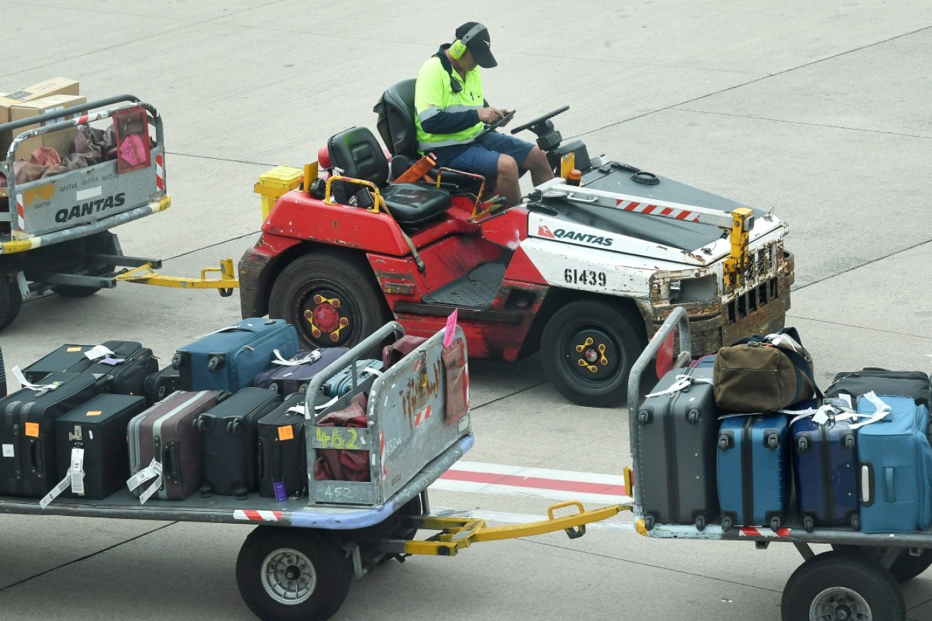 Qantas baggage handlers will walk off the job on Monday, inflicting likely delays on international flights. <i>Photo: AAP</i>