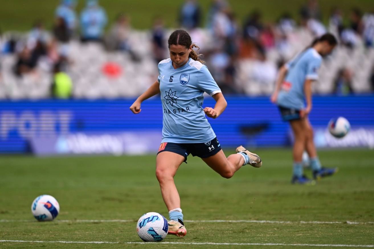 Sydney FC's Sarah Hunter scored Australia's first goal at the 2022 Under-20 World Cup.