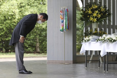Japan pledges to never again wage war