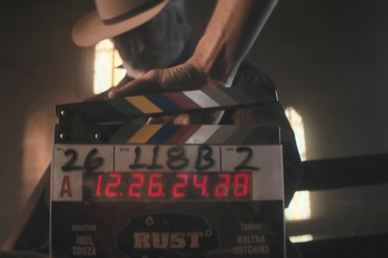 Footage issued by Santa Fe County Sheriff's office shows actor Alec Baldwin practising drawing his revolver on the set of <I>Rust</I>.