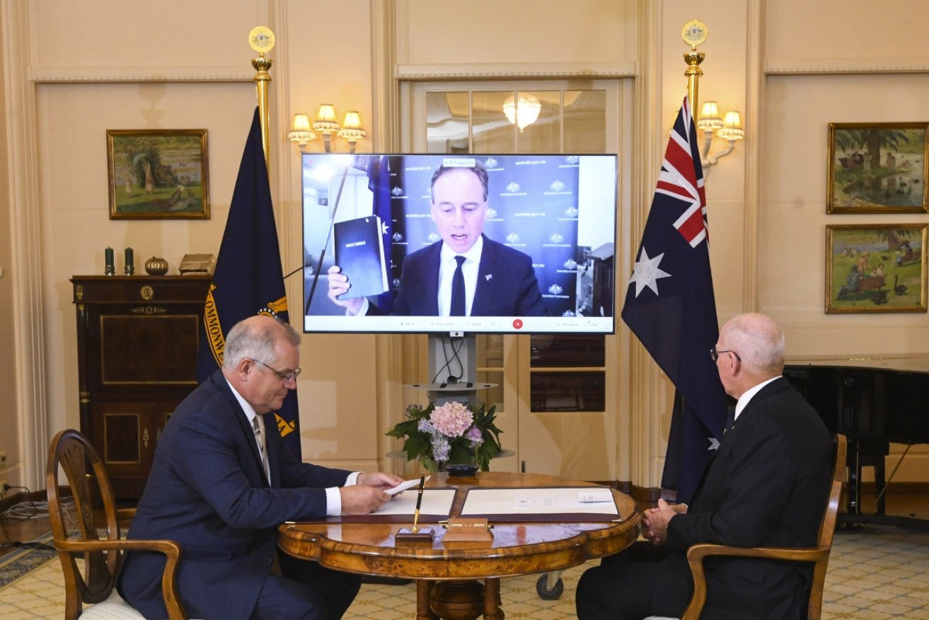 Governor-General David Hurley: no reason to believe Mr Morrison wouldn't declare his appointments.