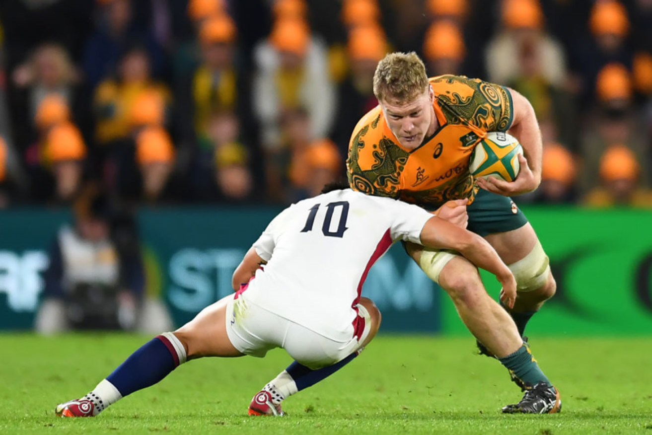 Matt Philip thunders down the pitch in Adelaide, where the Wallabies put South Africa to the sword. <i>Photo: Getty</i>