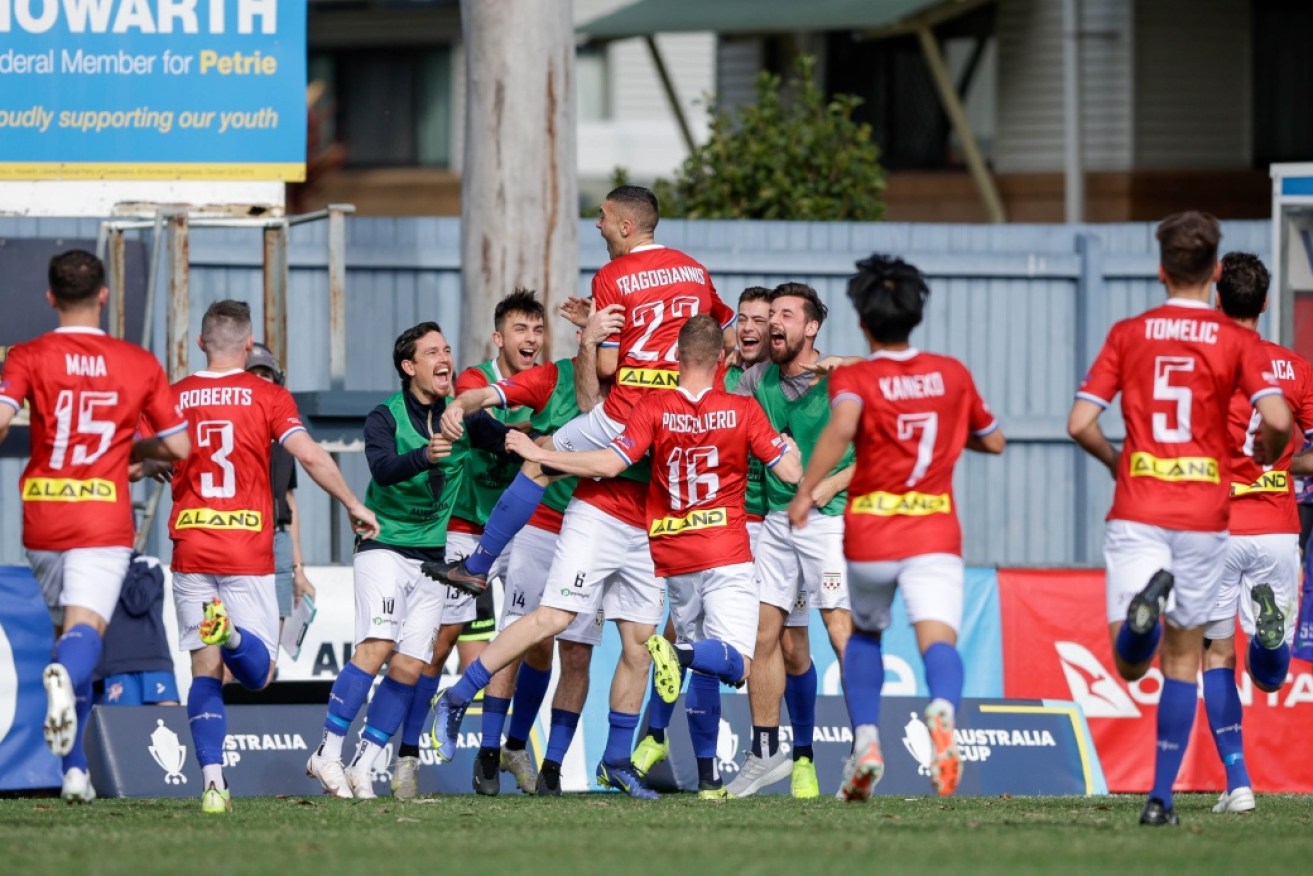 Yianni Fragogiannis has helped minnows Sydney United reach the last four of the Australia Cup.