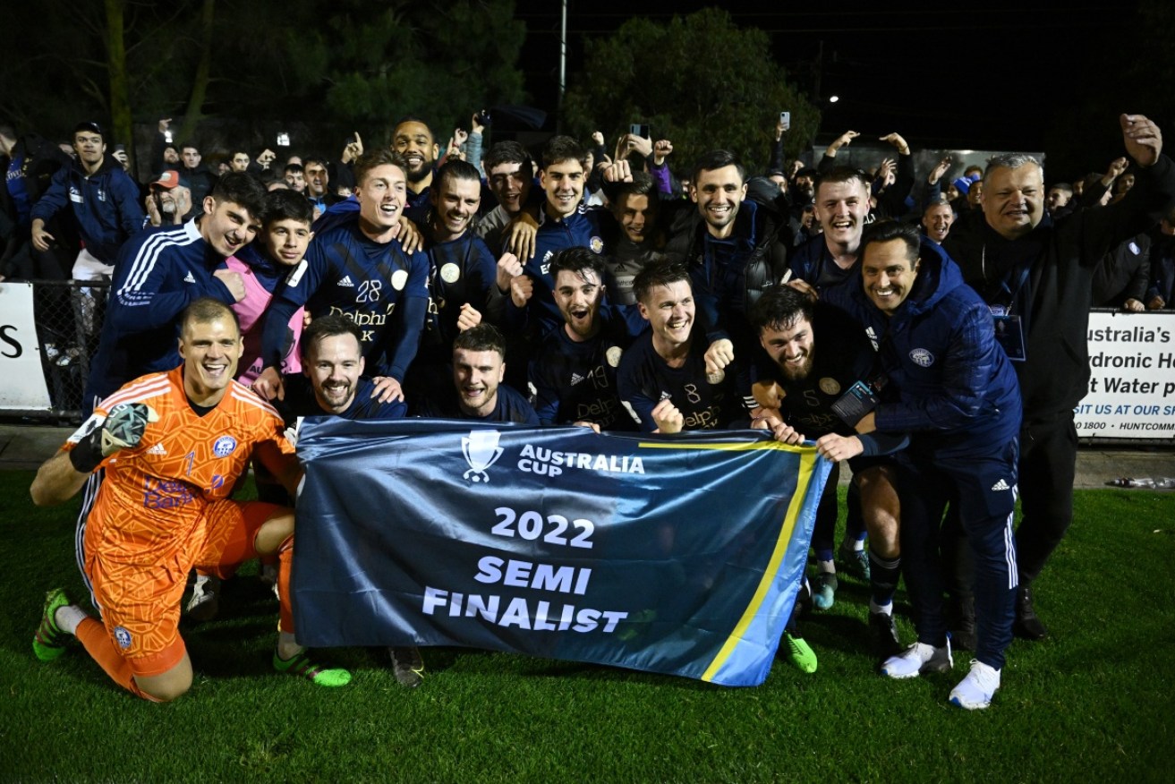 Oakleigh Cannons have upset Sydney FC to reach the semi-finals of the Australia Cup. 