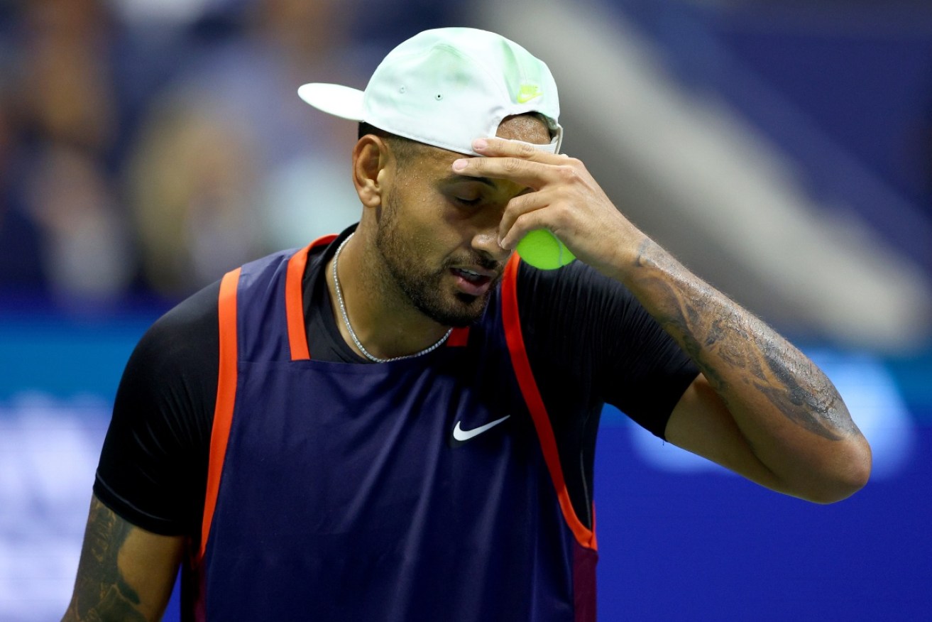 Kyrgios has complained of injury throughout his quarterfinal clash with Khachanov.