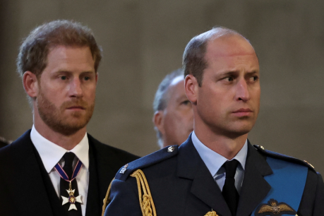 Harry and William will come together in silence beside the Queen’s coffin