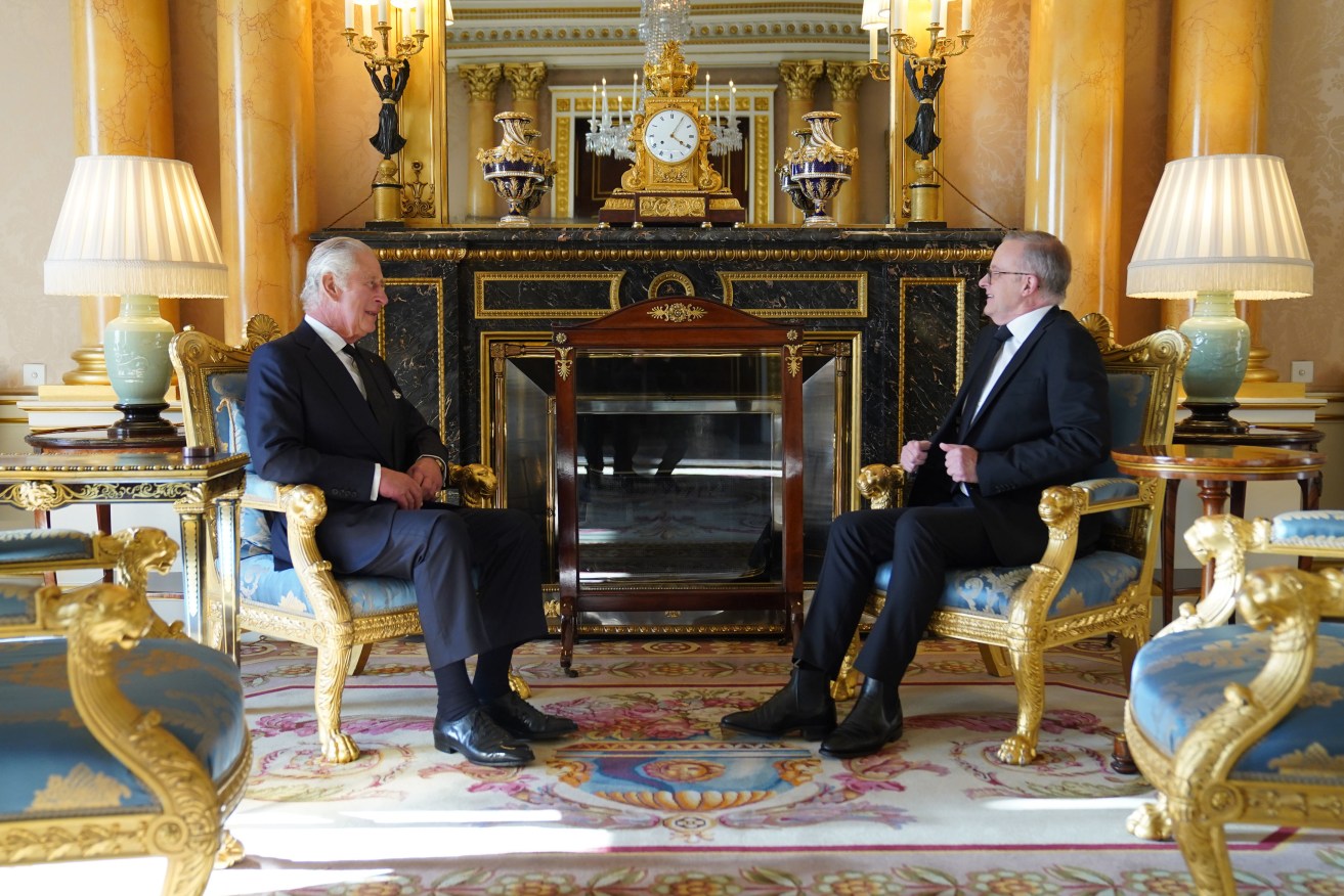 Anthony Albanese met the King on Saturday, ahead of Monday's state funeral.