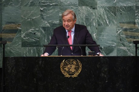 UN chief denounces Russia on first anniversary of war