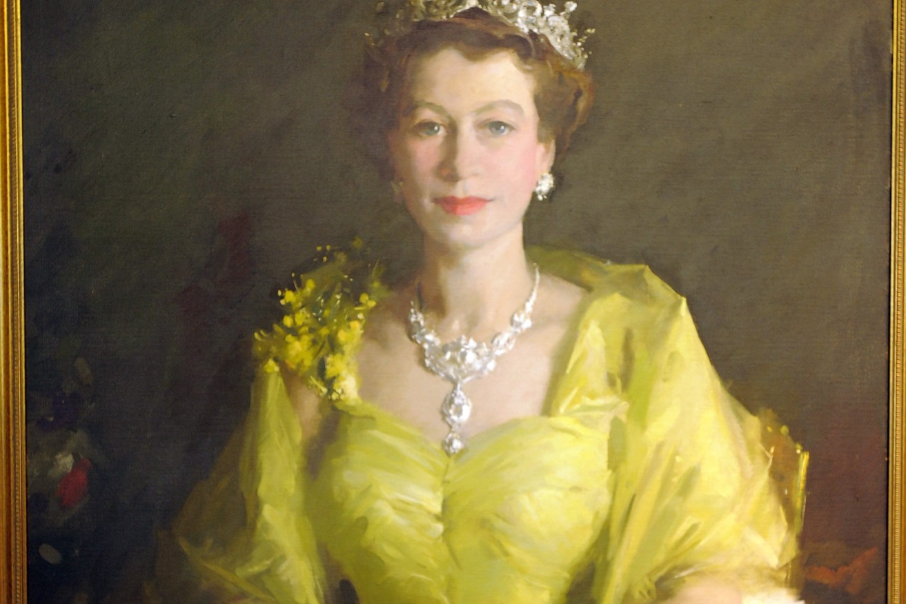A 1954 painting of the Queen by Sir William Dargie will be the centrepiece of the memorial service.