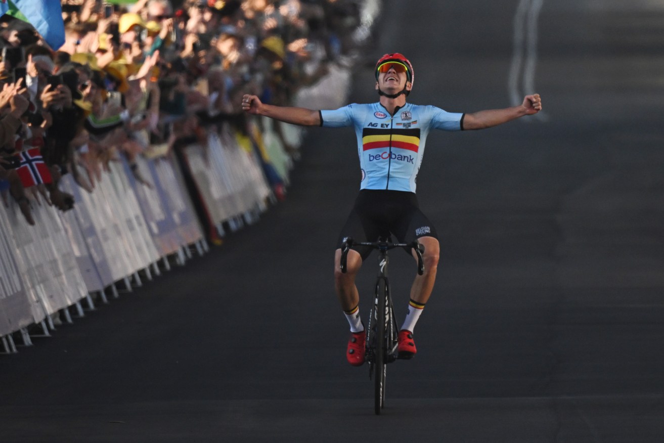 Remco Evenepoel took gold in the men's elite road race to close the world road championships. 