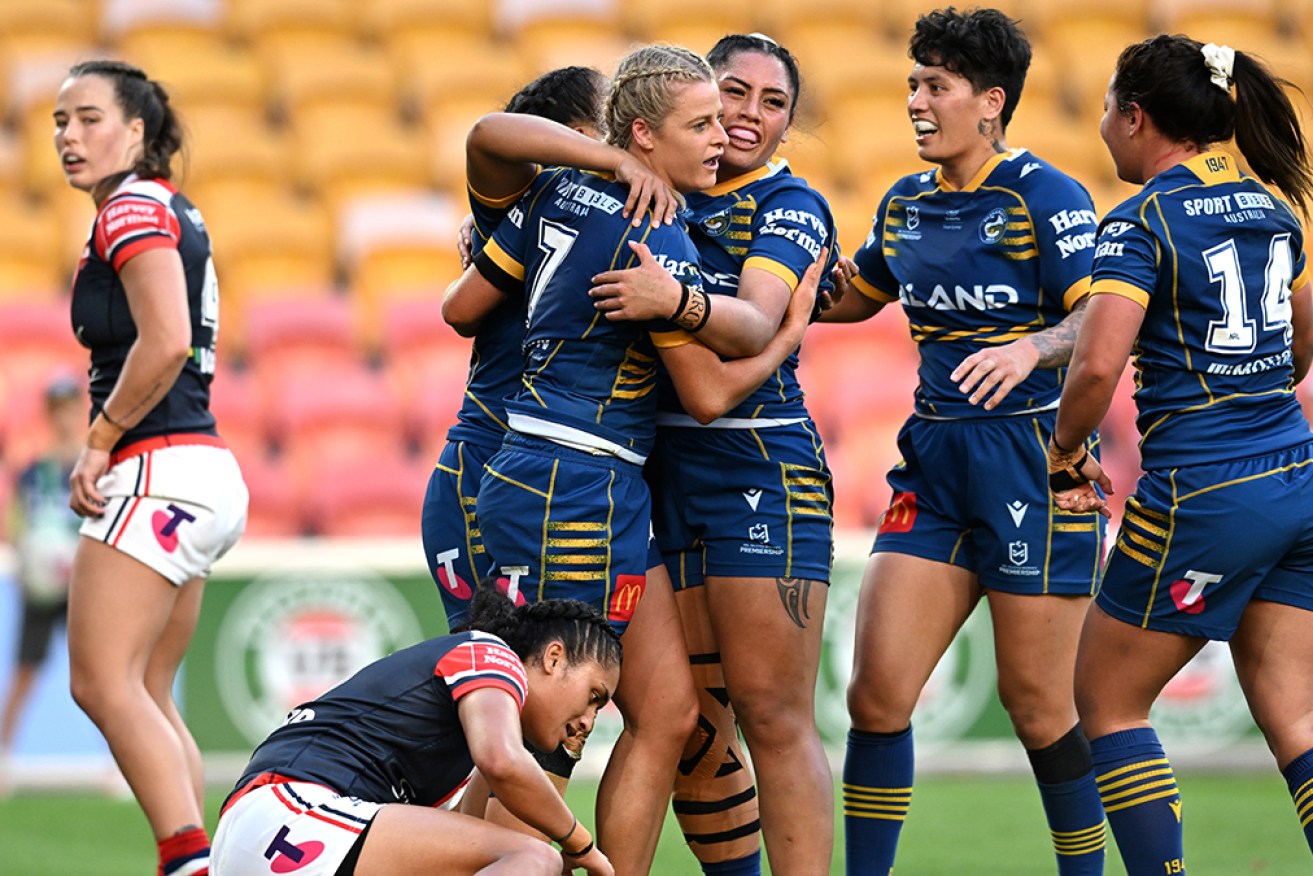 Parramatta will play Newcastle in the NRLW grand final after upsetting Sydney Roosters on Sunday.