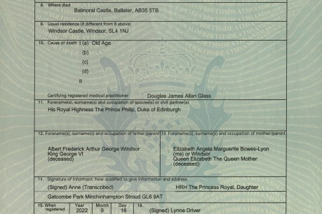 Official certificate reveals Queen's cause of death