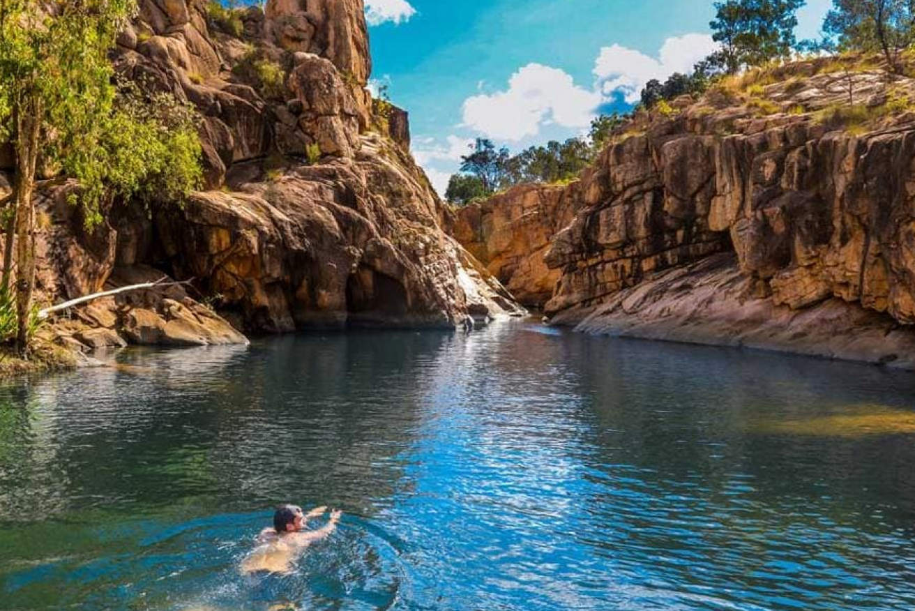 Sacred to First Nations people, the Gunlom waterhole was defiled by an unauthorised walkway. <i>Photo: Kakadu Tourism</i>