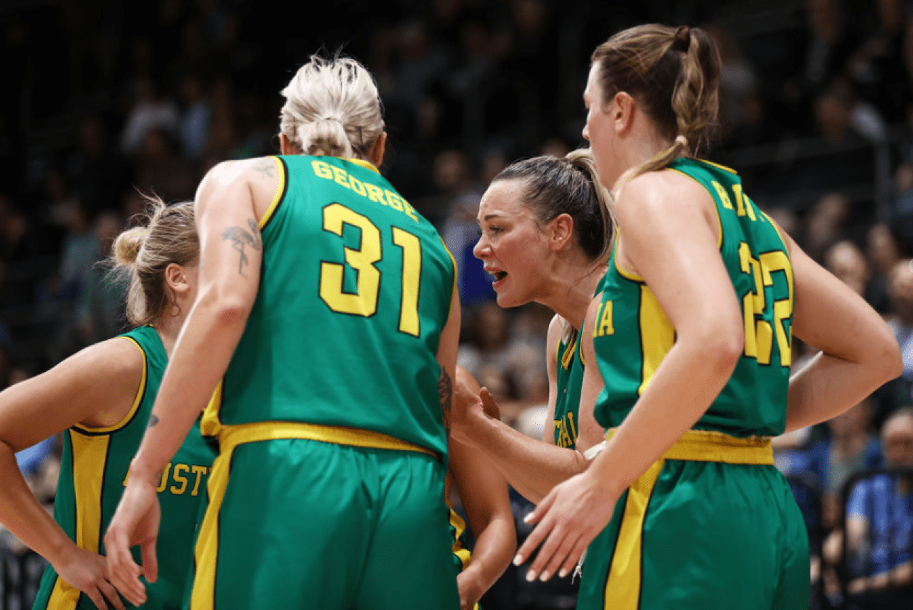 The Opals gave their all in the final seconds but couldn't reverse China's two-point lead. <i>Photo: Getty</i> 