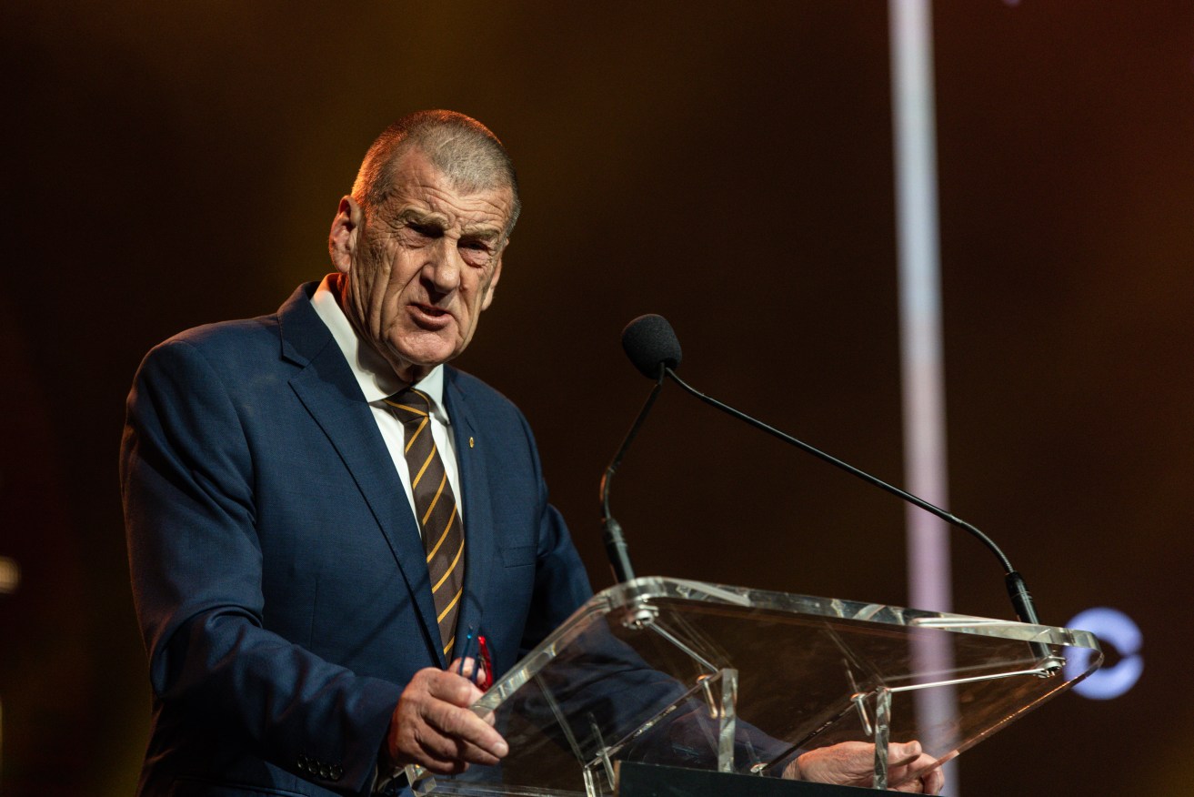 Hawthorn AFL football club president Jeff Kennett defended the club at its best and fairest awards night. Photo: AAP
