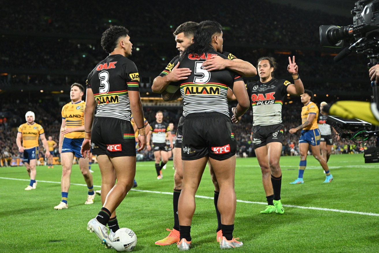 Penrith has successfully defended its NRL title by beating Parramatta by 16 points in Sydney. 