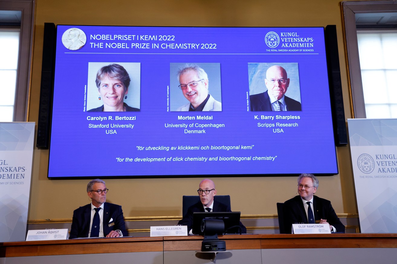 Three scientists have jointly won the 2022 Nobel Prize in Chemistry.