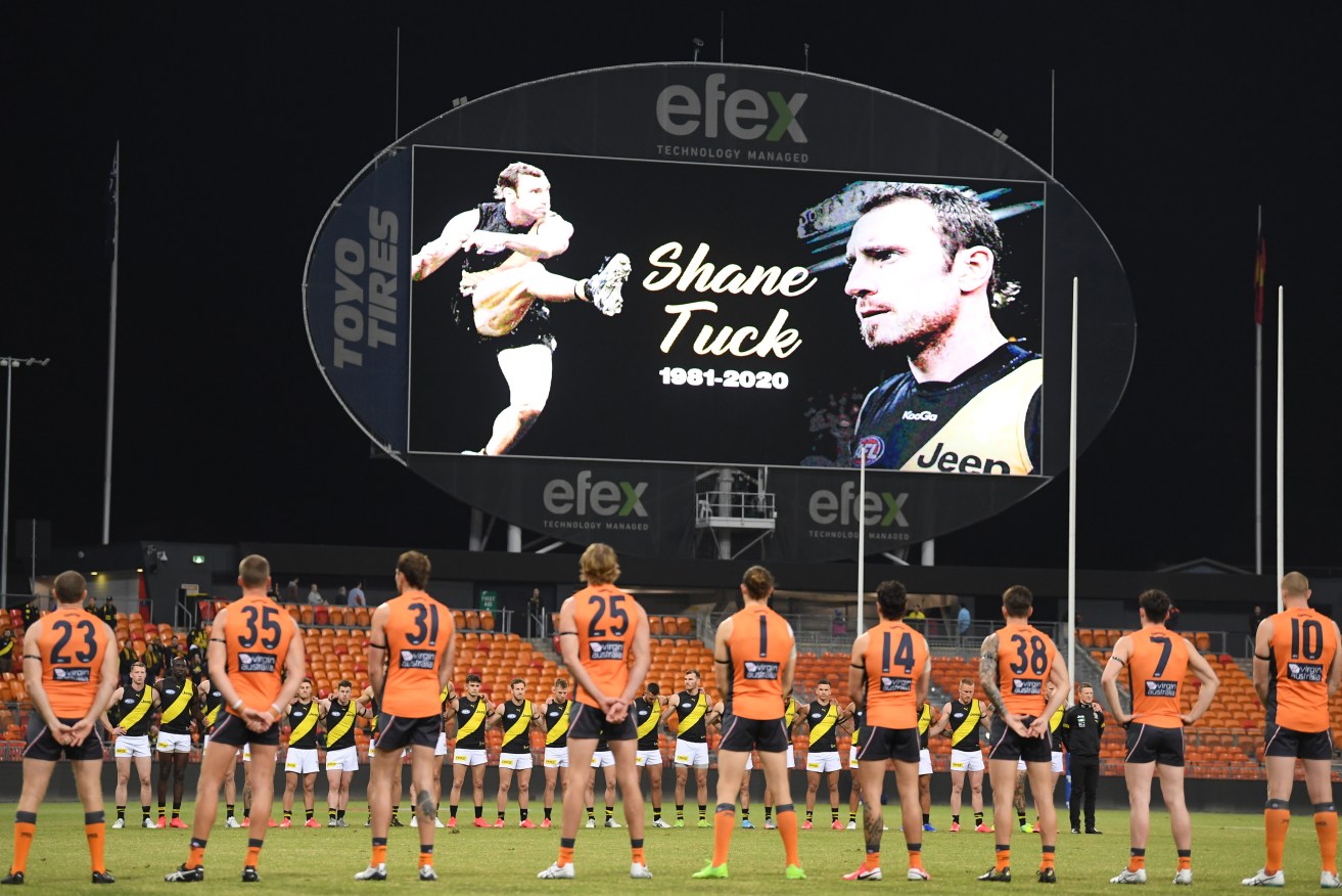 Ex-Richmond player Shane Tuck was diagnosed with a degenerative brain condition after his death.