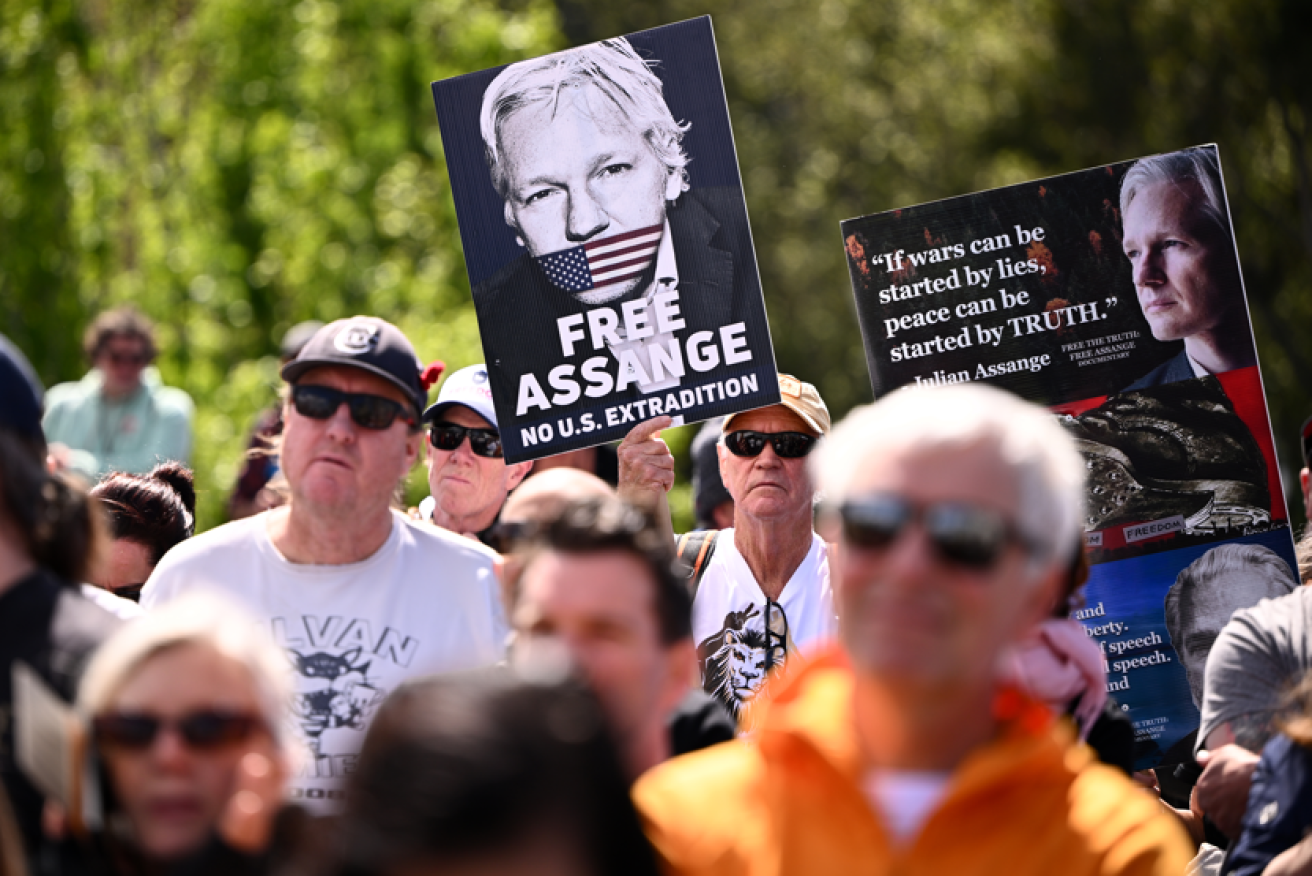 Julian Assange's supporters  fear he will spend the rest of his life in a US prison. <i>Photo: AAP</i>