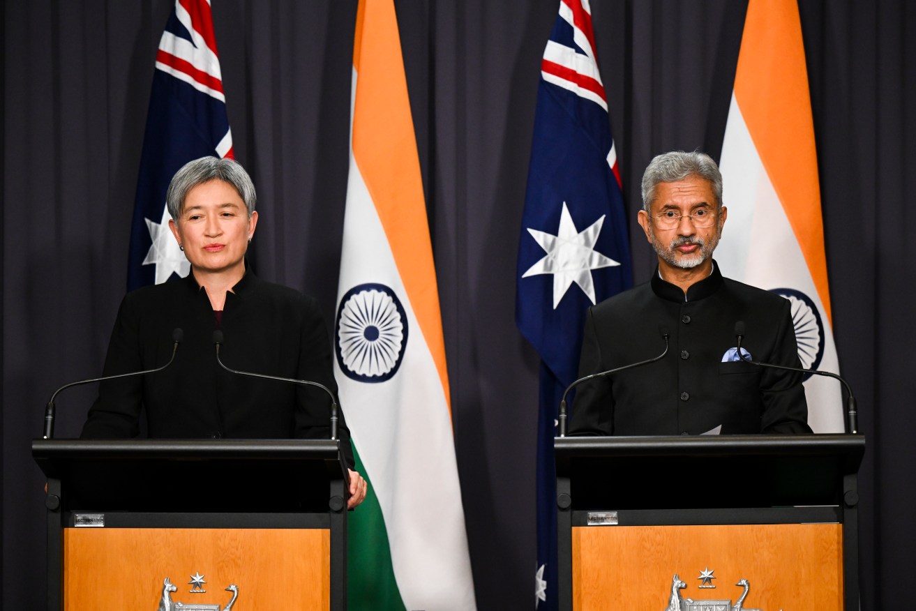 Australian Foreign Minister Penny Wong and her Indian counterpart are meeting in Canberra.