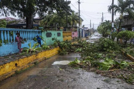Tropical Storm Julia emerges over Pacific, near El Salvador