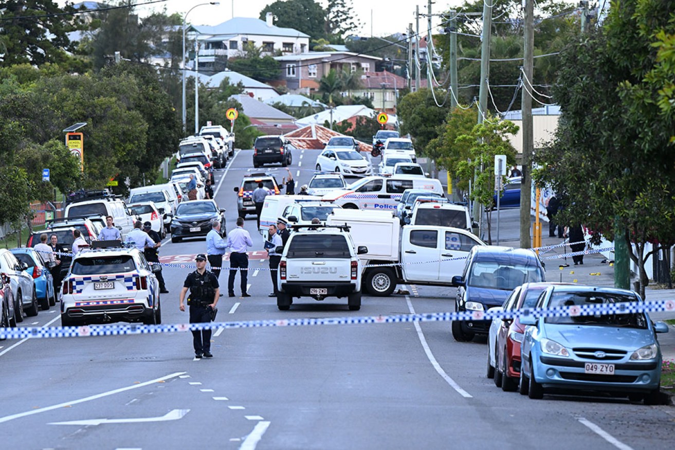 Brisbane police have shot dead a man after he allegedly threatened them.