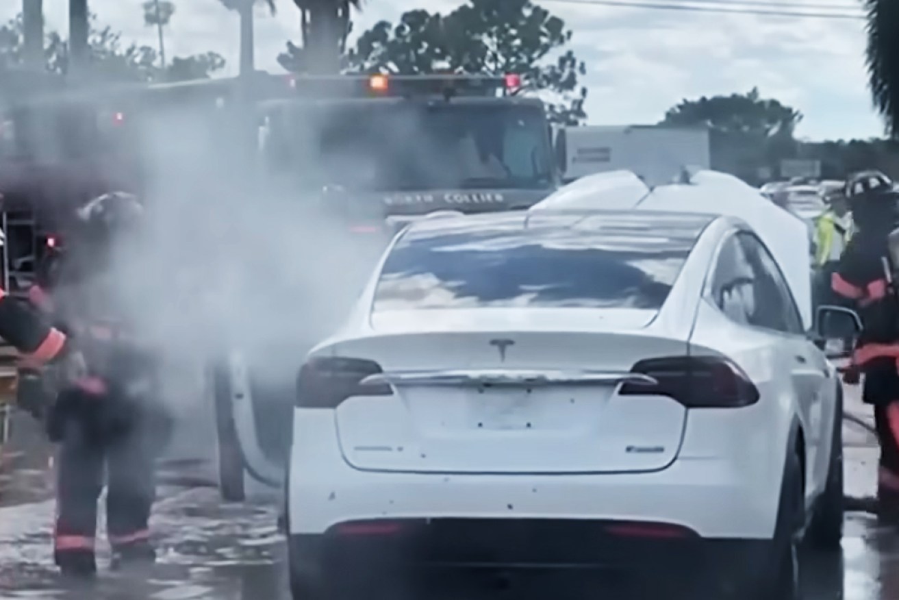 Tesla EVs exploding in Hurricane Ian's wake