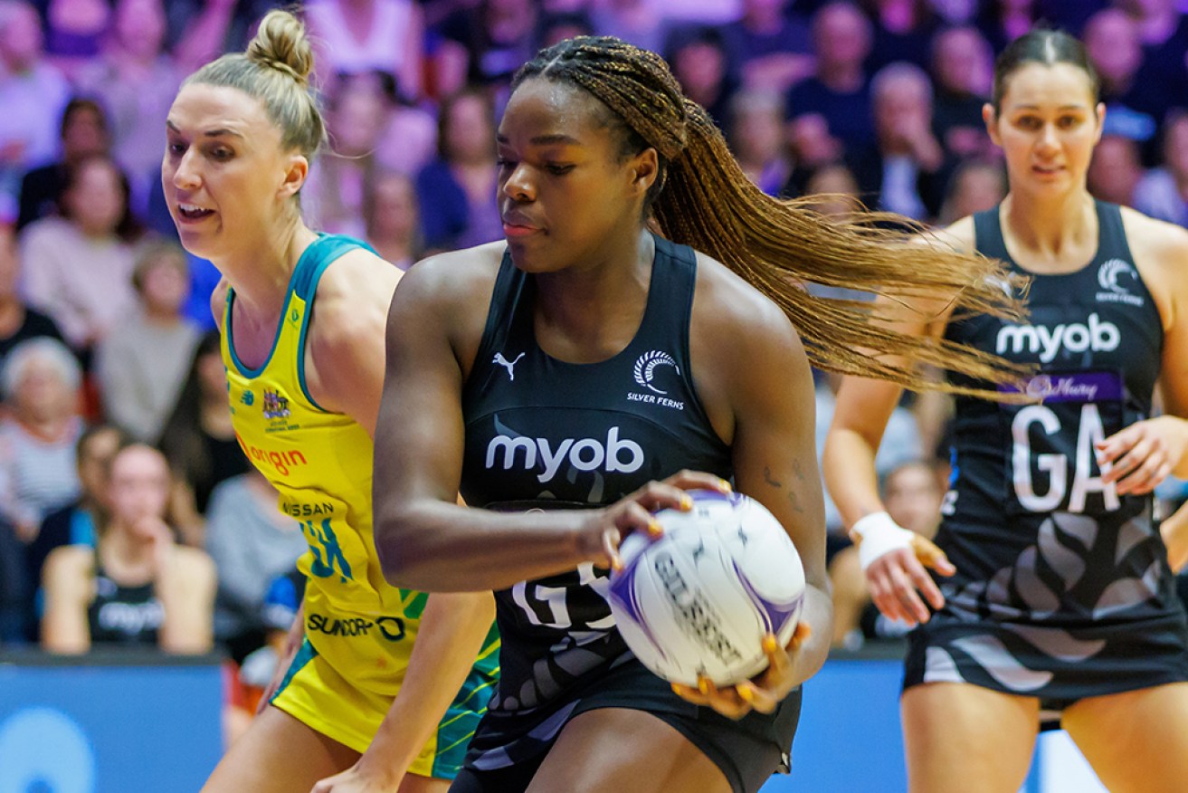 A goal-shooting masterclass from Grace Nweke has led New Zealand to a 52-48 win over Australia.
