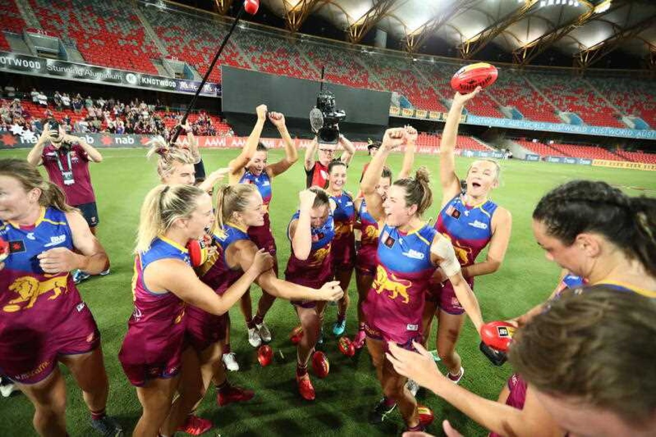Brisbane is on top of the AFLW ladder after a 55-point win over Collingwood on the Gold Coast.