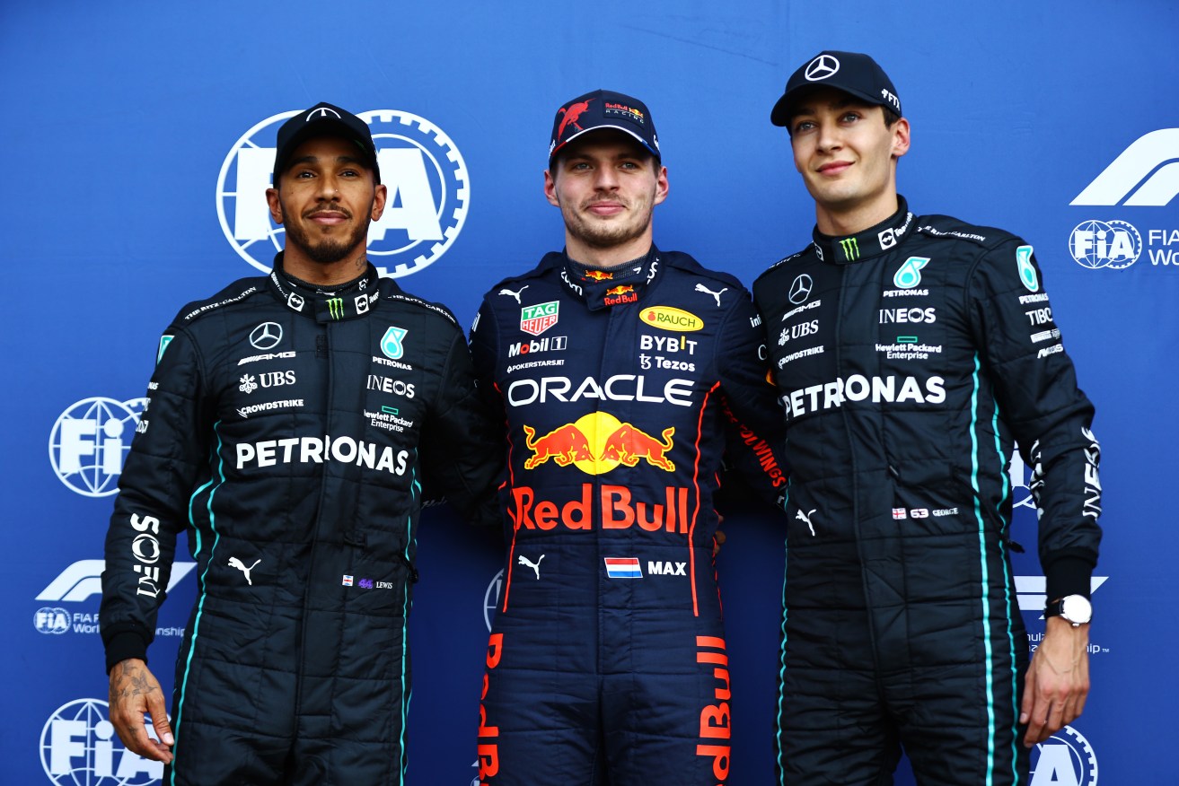 Max Verstappen will start from pole at the Mexican F1 Grand Prix ahead of his Mercedes rivals.